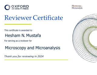 Microscopy and Microanalysis Reviewer Certificate 2024