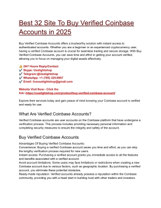 Best 32 Site To Buy Verified Coinbase Accounts in 2025