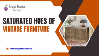 Saturated Hues of Vintage Furniture - www.mogulinterior.com