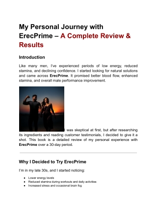 my personal journey with erecprime a complete