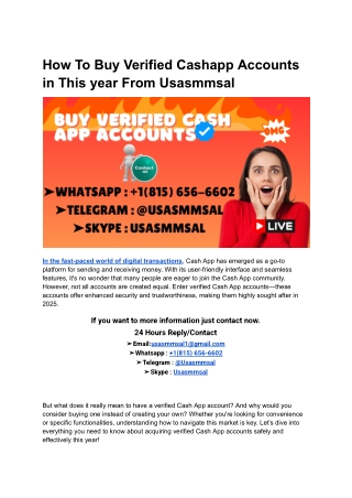 How To Buy Verified Cashapp Accounts in This year From Usasmmsal (1)