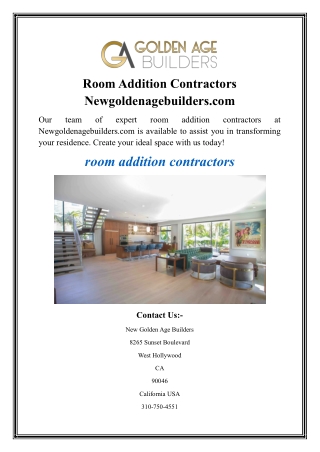 room addition contractors newgoldenagebuilders com