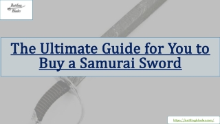 The Ultimate Guide for You to Buy a Samurai Sword