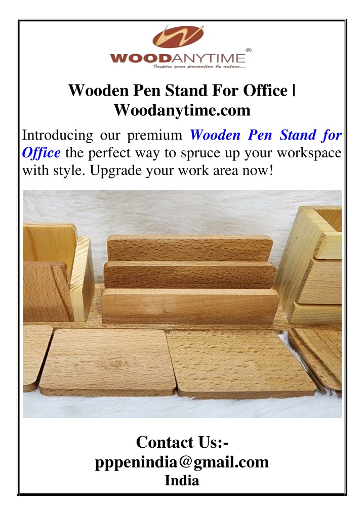 wooden pen stand for office woodanytime