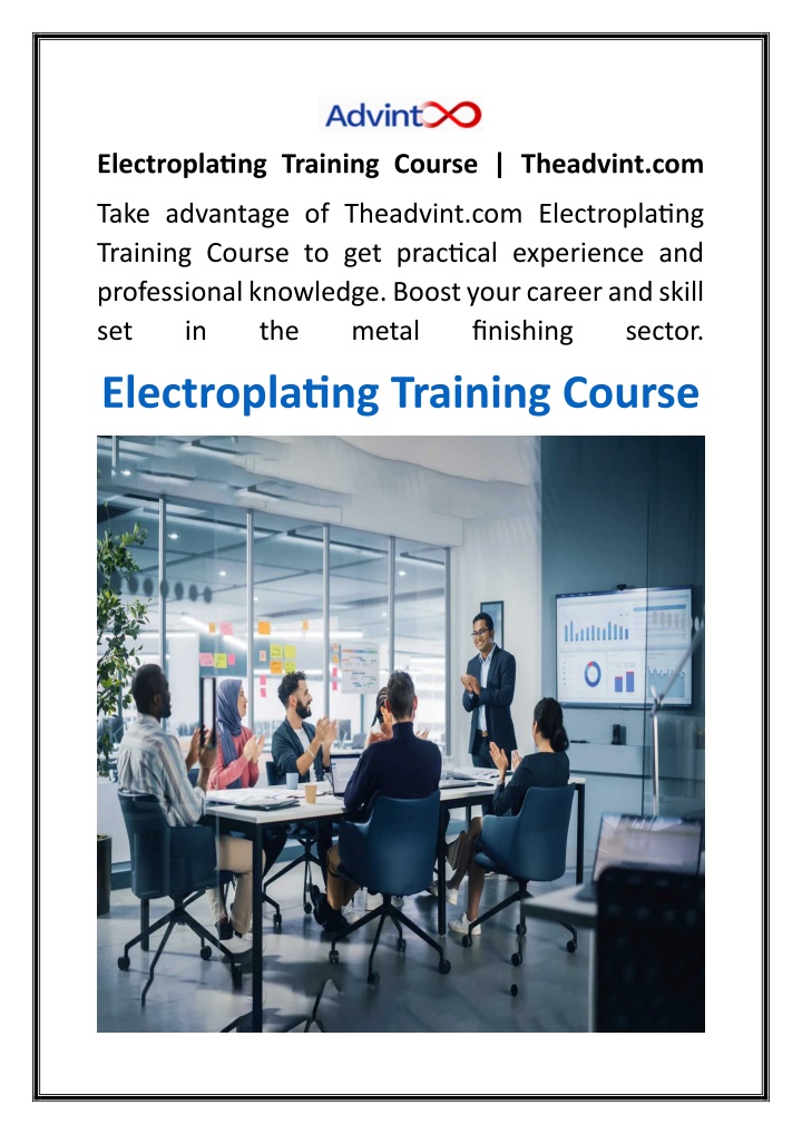 electroplating training course theadvint com