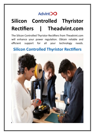 Silicon Controlled Thyristor Rectifiers  Theadvint.com