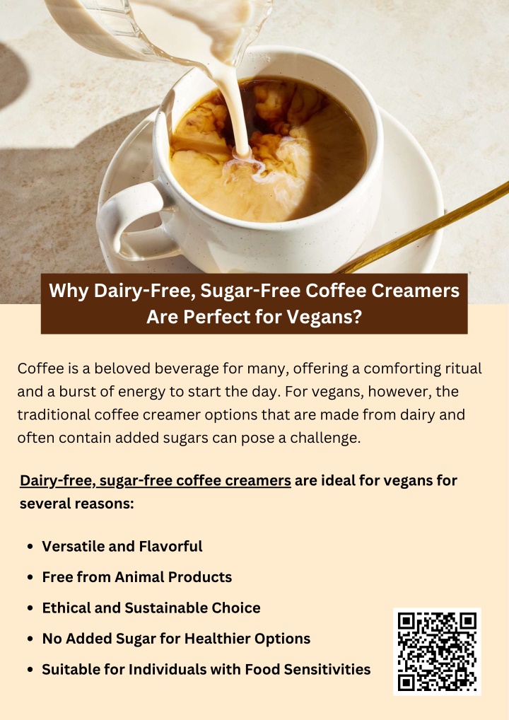 why dairy free sugar free coffee creamers