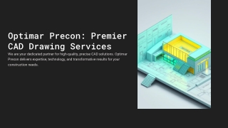 Optimar Precon Premier CAD Drawing Services