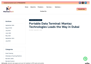 Portable Data Terminal by Mantaz Technologies
