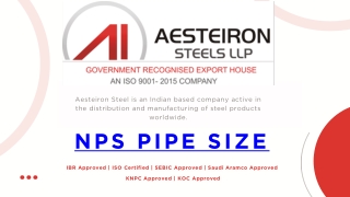 aesteiron steel is an indian based company active