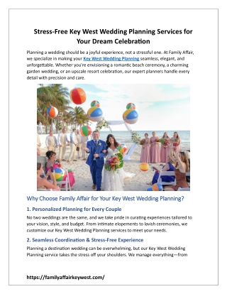 Stress-Free Key West Wedding Planning Services for Your Dream Celebration