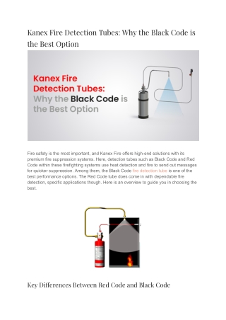 Kanex Fire Detection Tubes_ Why the Black Code is the Best Option