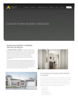 Custom Home Builders Adelaide
