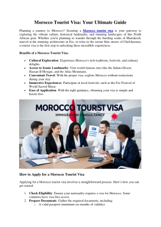 Morocco Tourist Visa: Your Ultimate Guide