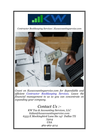 contractor bookkeeping services