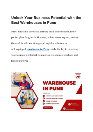 Warehouses in Pune