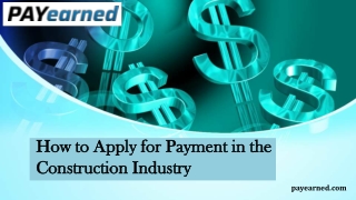 how to apply for payment in the how to apply