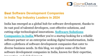 best software development companies in india