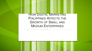 How Digital Marketing Philippines Affects the Growth of Small and Medium Enterprises