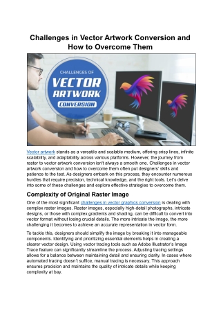 challenges in vector artwork conversion