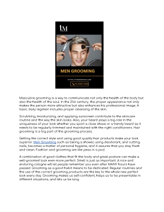 masculine grooming is a way to communicate