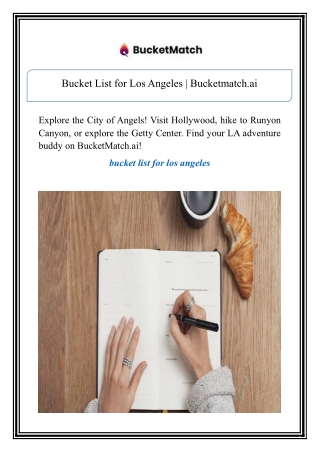 bucket list for los angeles bucketmatch ai