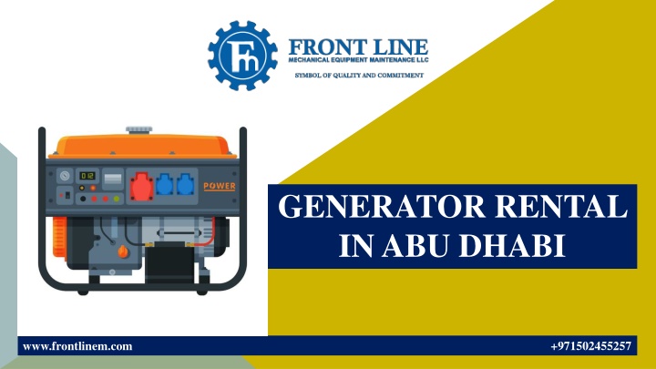 generator rental in abu dhabi