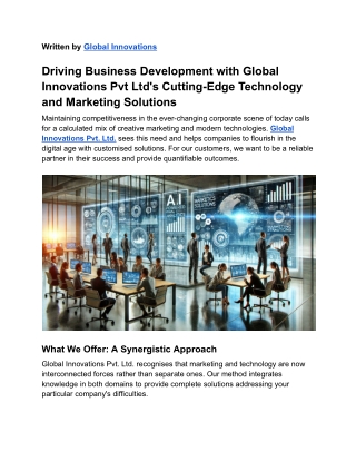 written by global innovations