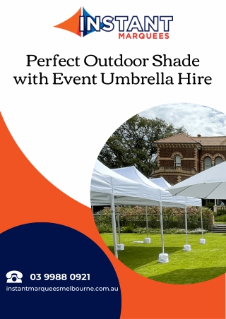 Perfect Outdoor Shade with Event Umbrella Hire