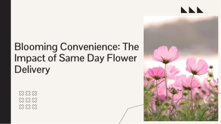 blooming convenience the impact of same