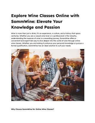 explore wine classes online with sommwine elevate