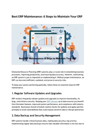 best erp maintenance 6 steps to maintain your erp
