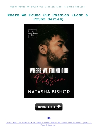 eBook Where We Found Our Passion (Lost & Found Series)