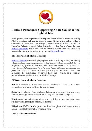 Be the Change Donate to Islamic Projects Now