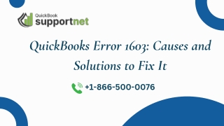 QuickBooks Error 1603: Causes and Solutions to Fix It