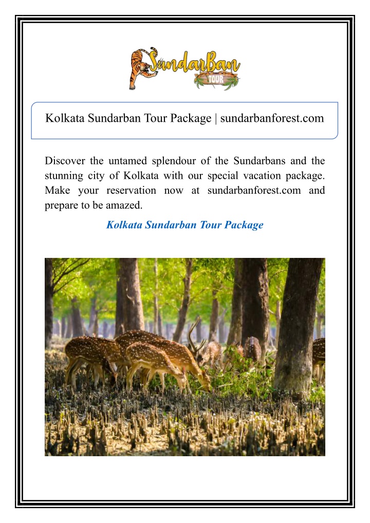 kolkata sundarban tour package sundarbanforest com