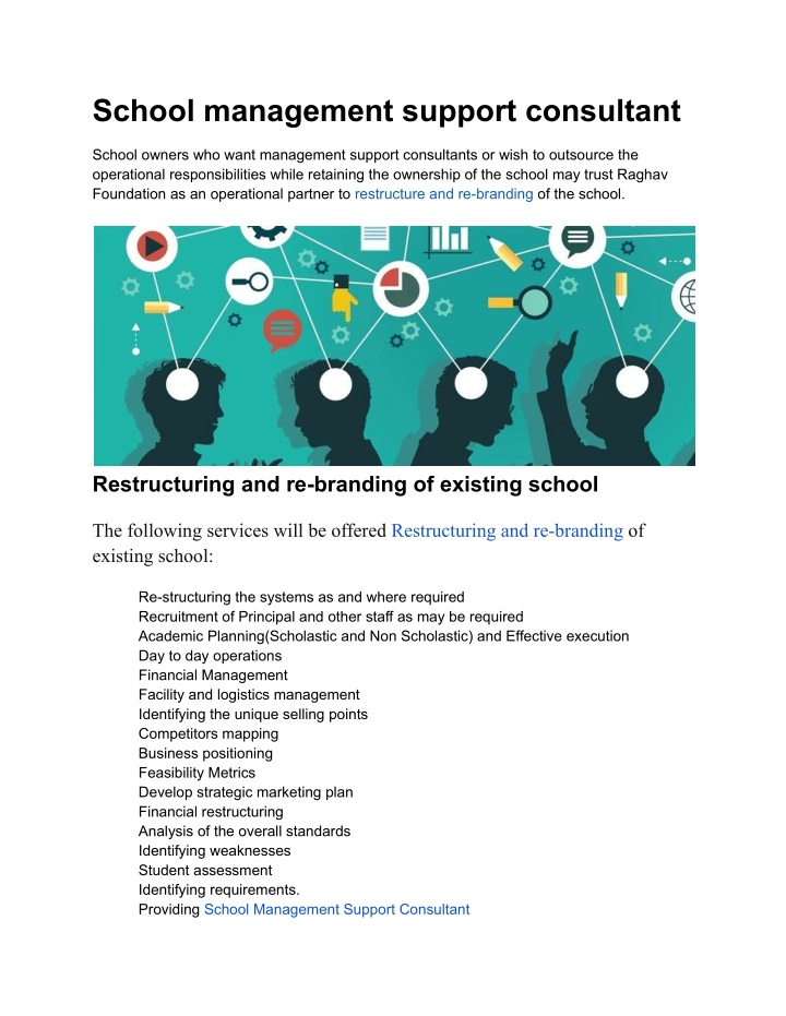 school management support consultant