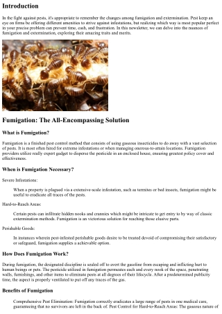 Fumigation vs Extermination: Understanding the Differences