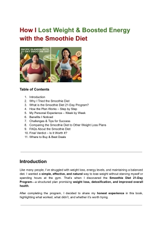 how i lost weight boosted energy with