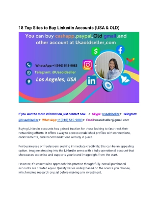 18 top sites to buy linkedin accounts usa old