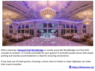 Top Wedding Venues in Vaughan and Banquet Halls in Thornhill