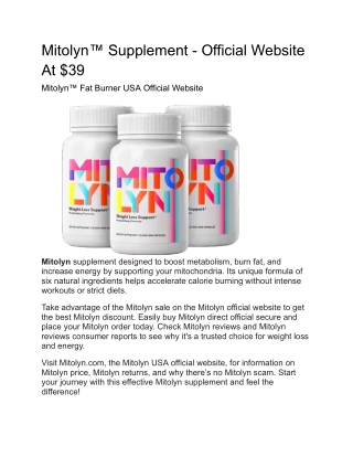 mitolyn supplement official website at 39