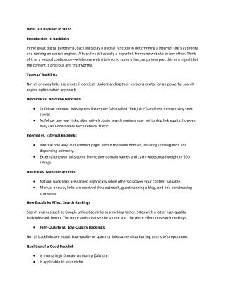 what is a backlink in seo