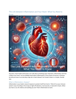 The Link between Inflammation and Your Heart What You Need to Know