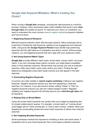 google ads keyword mistakes what s costing