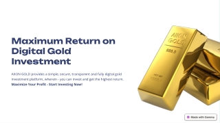 maximum return on digital gold investment