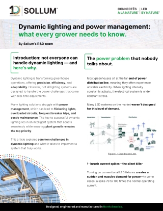 Dynamic LED Lighting for Commercial Growers