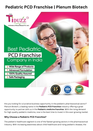 Pediatric PCD Franchise | Plenum Biotech