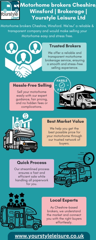 Motorhome brokers Cheshire, Winsford  Brokerage  Yourstyle Leisure Ltd