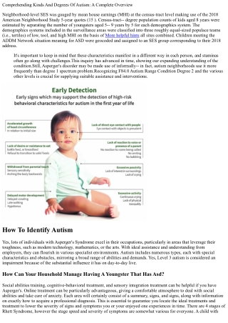 Sorts Of Autism Spectrum Disorders Asd